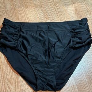 Kona Sol‎ high waisted ruched swim bottoms 3X